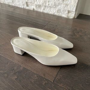 Charles & Keith white mules - size 37